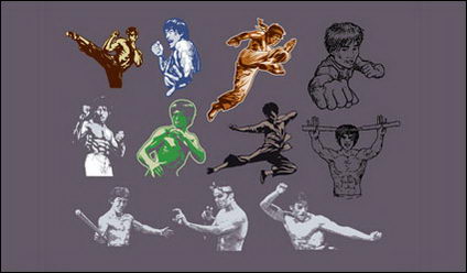 Kung Fu People Serie Vektor