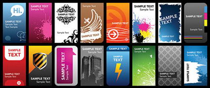 Card Template Vektor Material