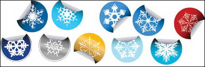 Snowflake Aufkleber Symbol Vektor