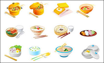 Chinesisches Essen Vector Icons
