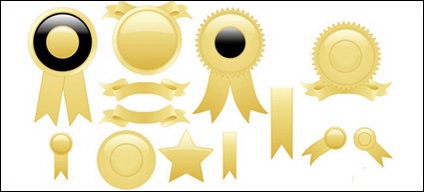 Gold-Medaille Element Vektor