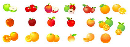 Äpfel Orangen Vector