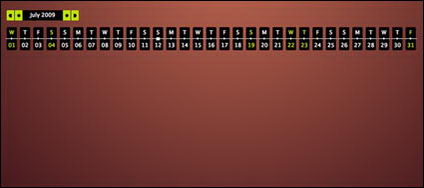 js dynamischen Kalender