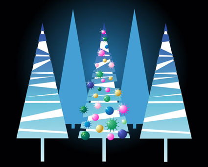 Lovely Weihnachtsbaum Vektor-Material