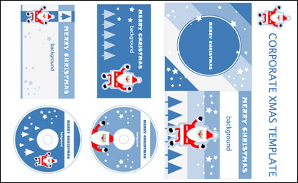 Santa Claus CD Template-Vektor