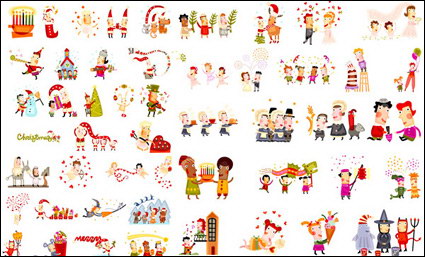 Vector Weihnachts-Figuren