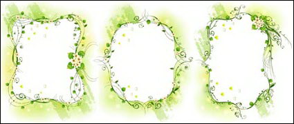 Elegant gelb-grn Zierrahmen Vector