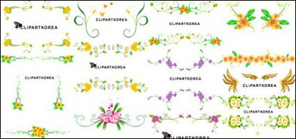 Vector Blumen und Lochmuster