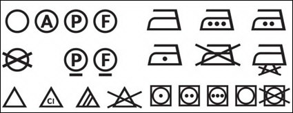 Washing-Logo-Symbol Vektor-Material