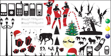 ipod, Zauberer, Krbisse, Musik, Licht, Tiere, Scheren, Sägen, Zangen Vektor