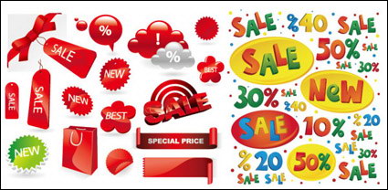 Sales dekorative Elemente Vektor