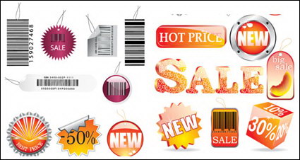 Bar-Codes, Crystal Icons, Bier cap Vektor Material