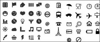 Utility-Kennzeichnung von kleinen Icons Vektor