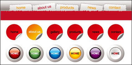 Web-Design Vektor Navigationsleiste Men