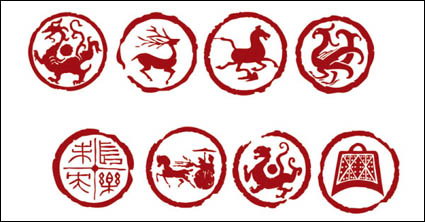 Dragon, Tiger, Vögel, Yan, Hirsche, Pferde