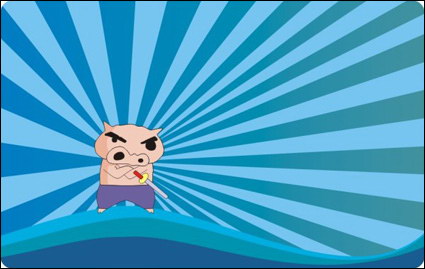 Pig Cartoon Vector Hintergrundmaterial