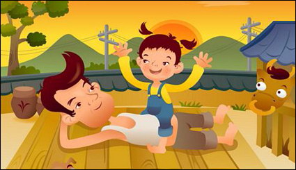iClickart Cartoon Familie Illustrator Vektor-Material -17
