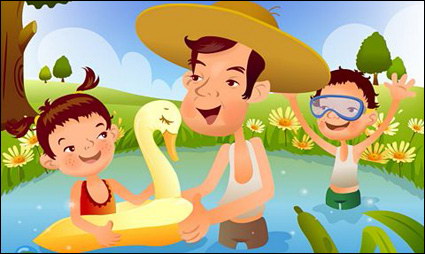 iClickart Cartoon Familie Illustrator Vektor-Material-13