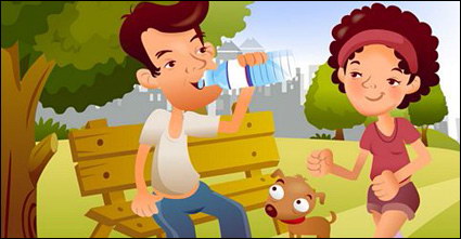 iClickart Cartoon Familie Illustrator Vektor-Material-10