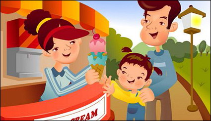 iClickart Cartoon Familie Illustrator Vektor-Material -9
