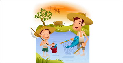 iClickart Cartoon Familie Illustrator Vektor-Material -7