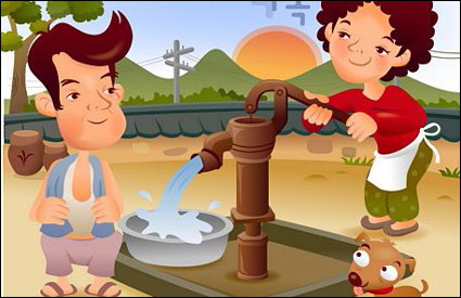 iClickart Cartoon Familie Illustrator Vektor-Material -3