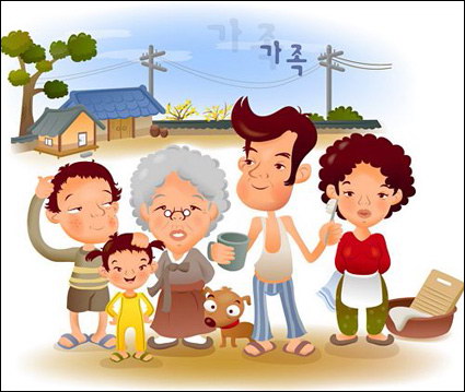 iClickart Cartoon Familie Illustrator Vektor-Material -1