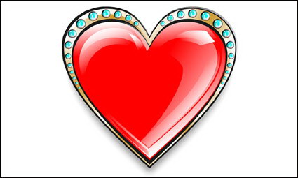 Diamond herzförmigen Valentinstag Vector Material