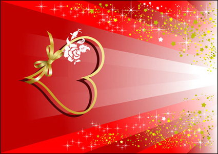 Ribbon Valentinstag in Herzform Vektor