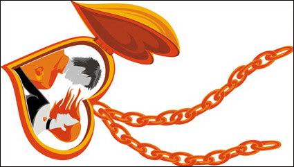 Paare Kette Vector Material