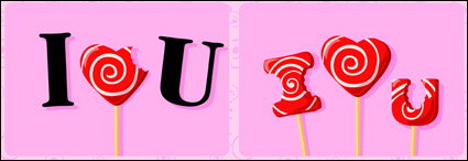 Ich liebe dich Candy Vector