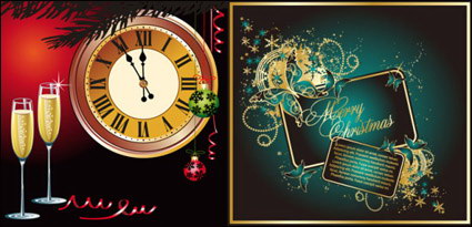 Champagne Uhr Butterfly Vector