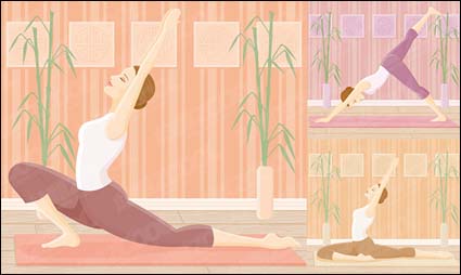 Männlich Vector Yoga-Übung