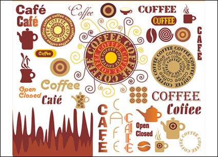 Coffee Art Vector Material