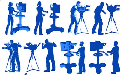 Film, Beleuchtung, Fotografen, Fischgräten-Leiter Vektor