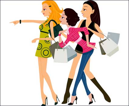 Shopping vektor weiblich