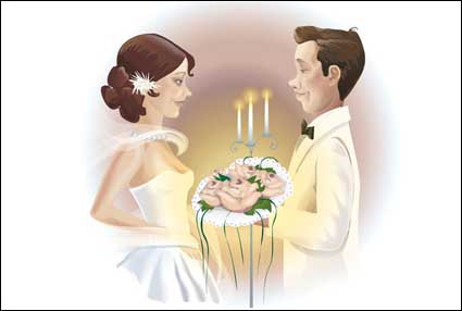 Hochzeitspaar Vector Material
