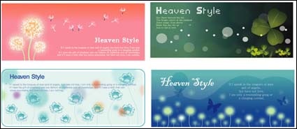 Blumen Pflanzen banner vector