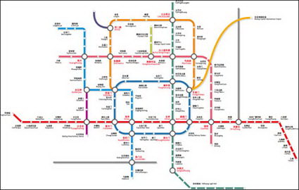 U-Bahn Peking Transport Vektoren
