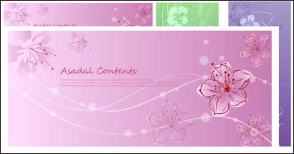 Handgemalte Blumen vector fantasy