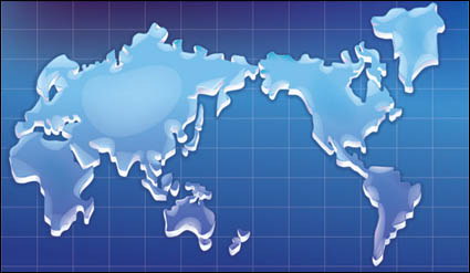 Crystal Textur Karte der Welt Vektor