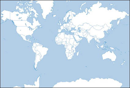 World map silhouette vector