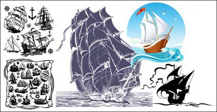 Segelschiff Theme Vector