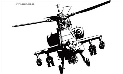 Apache-Hubschrauber Vektor Material